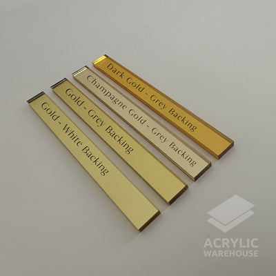 3mm Champagne Gold Mirror Acrylic 2440x1220mm (Grey Backing) AA