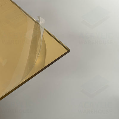 3mm Gold Mirror Acrylic 2440x1220mm (White Backing) AA